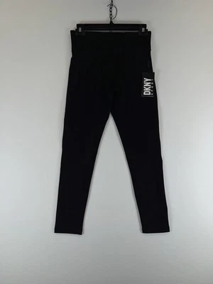 DKNY Leggings Deportivos Cintura Alta 7/8 Longitud Apretados Para Mujer Pequeños Negros Yoga Estudio Foto 1 de 4