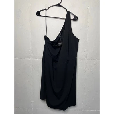 NUEVO Mameluco Falda Envolvente Un Hombro Crepé Torrid Negro Talla 24 Foto 1 de 4