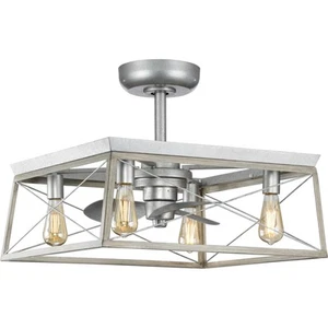 Progress Lighting Briarwood 14 Briarwood 14" 3 Blade Indoor - Galvanized Finish - Picture 1 of 12