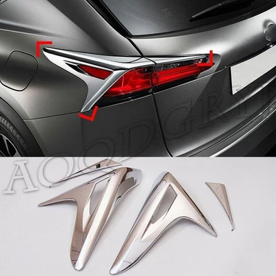 For LEXUS NX200T 300H 2015-2017 Chrome ABS Rear Taillight Moulding Cover Trim 4x — 第 1/4 张图片