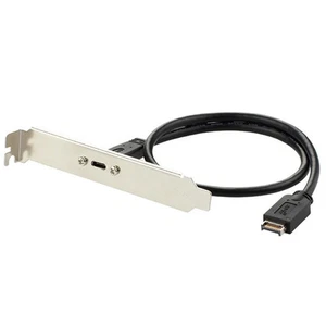 USB 3.1 Type E PCI-E to Type C Female Gen 2 Extension Cord Cable With Bracket d - Afbeelding 1 van 13