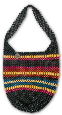 The Sak (Back To Bali) Bolso Hobo Bolso de Mano de Madera Tejido a Mano 14 pulgadas Foto 1 de 4