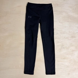 Under Armour Girls Black Active Pants Small Youth Leggings - Picture 1 of 7