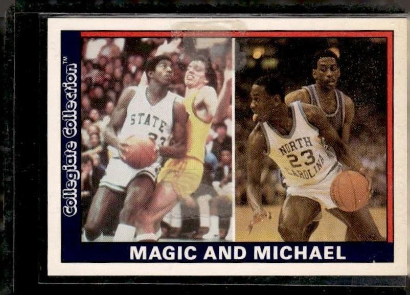 1991-92 Collegiate Collection 12th National #NNO Magic Johnson / Michael Jordan - Image 1 of 2