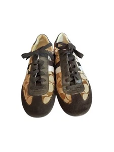 Coach Joss Signature Women Sneakers Brown Lace Up Brn/Beige 7.5 - Picture 1 of 12