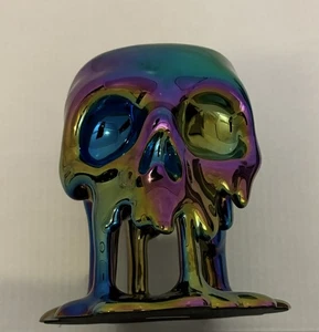 Candelabro Bath And Body Works Halloween goteo calavera iridiscente 3 mechas - Imagen 1 de 7