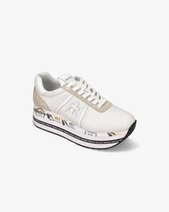 SCARPE SNEAKERS DONNA PREMIATA BETH 1422796 PELLE 5603 GRIGIO ORIGINALE PE 2025 - Picture 1 of 6