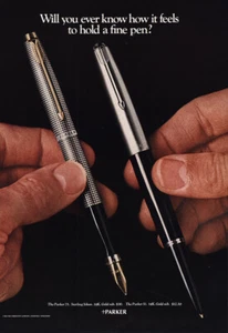 1968 Parker Kugelschreiber: Hold Fine Pen Vintage Print Ad - Bild 1 von 1