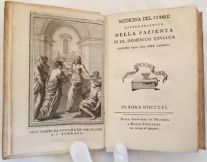 RELIGIONE DOMENICO CAVALCA MEDICINA DEL CUORE TRATTATO PAZIENZA PISA 1756 ILLS - Imagen 1 de 5