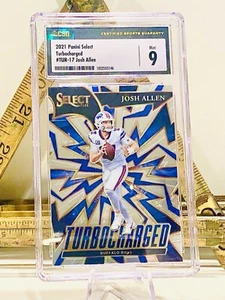 JOSH ALLEN CSG 9 mint SELECT TURBOCHARGED INSERT📈TUR-17 Buffalo Bills 2021 - Picture 1 of 2