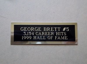 George Brett Nameplate For A Baseball Ball Cube Square Or Card Plaque 1" X 3"