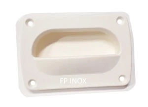 Poignée Anneau Cuvette En Nylon Plastique Blanc 93mm x 61mm - Imagen 1 de 5