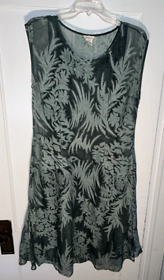 Vestido Sundance Cypress Legends Seda Encaje Cintura Caída Sin Mangas Verde Talla 10. d540 Foto 1 de 4