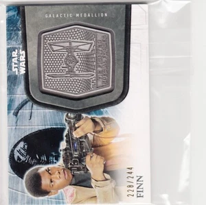 Topps Star Wars Force Awakens Series 2 Silver Medallion #24 Finn 228/244 - Picture 1 of 1