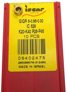 Lot of 7 Iscar GIQR 8-0.95-0.00 IC 528 Internal grooving turning Insert 6402475 - Picture 1 of 2