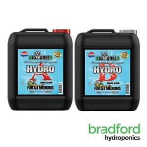 Bio Green Hydro A & B - 5 Litre. Hydroponic Nutrient IWS Soil Coco Grows - Picture 1 of 1