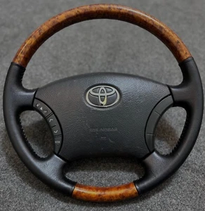 Toyota Land Cruiser Wooden Multimedia Steering wheel for Lexus 100 series LX470 - Picture 1 of 8