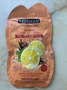 Freeman Feeling Beautiful Clearing Peel-Off Clay Mask, Sweet Tea + Lemon (1) - Picture 1 of 2