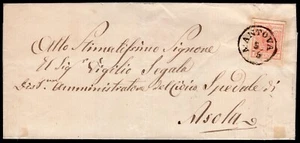 575 - Antichi Stati, Lombardo Veneto - 15 cent su busta da Mantova ad Asola - Foto 1 di 3