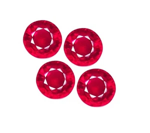 8-10 Cts Natural Mozambique Red Ruby Loose Gemstone Certified Round Cut Gem W015 - Picture 1 of 10