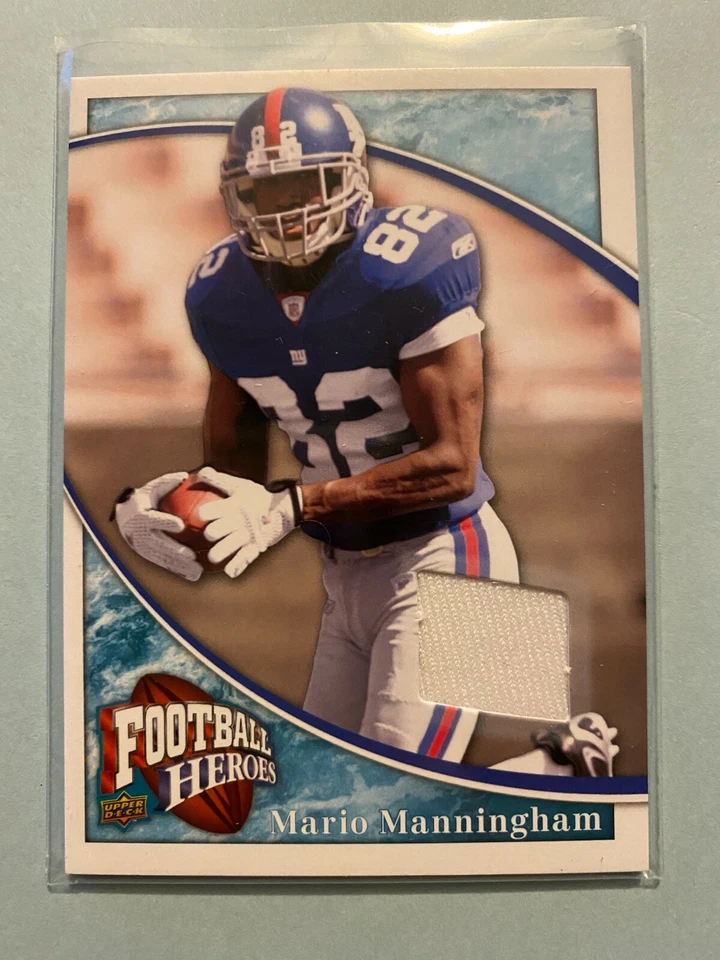 A21,127 - 2009 Upper Deck Heroes Jerseys Retail Blue #RJMM Mario Manningham - Image 1 of 1