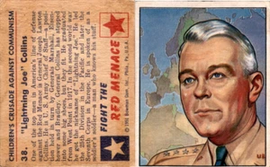 1951 Bowman, Red Menace, #38 Lighting Joe Collins, USA Army - Picture 1 of 1