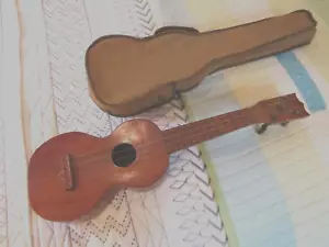 ORIG. 1915 KUMALAE GOLD AWARD P.P.I.E. KOA WOOD SOPRANO & RARE CASE, UKULELE - Picture 1 of 12