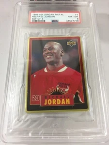Michael Jordan Upper Deck Metal 1996 #1 PSA 8 NM-MT Chicago Bulls Card pop 8 - Picture 1 of 10