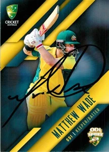 Signed 2017 2018 AUSTRALIA Cricket Card MATTHEW WADE BBL  - Picture 1 of 2