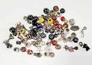75+ Bead and Charm Lot Enamel Metal Cats Colorful Variety Crafter Artist Lot - Picture 1 of 10