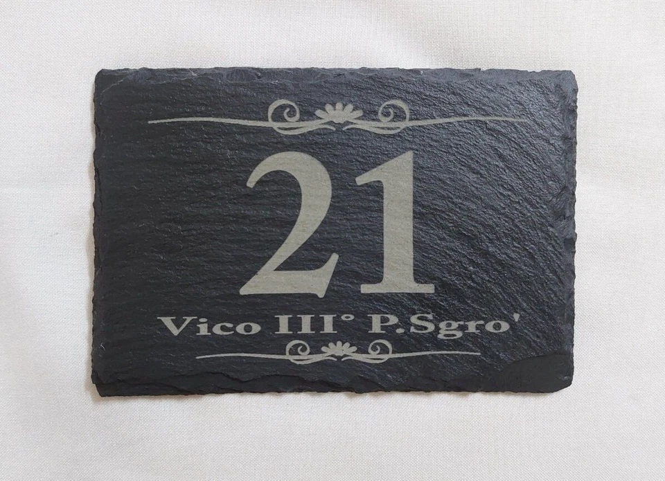 NUMERO CIVICO  PER VILLA CASE B&B HOTEL IN PIETRA ARDESIA  MODERNO ANTICO INCISO - Immagine 1 di 4