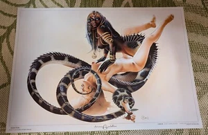 Chris Achilleos - Póster Oficial Seducción Lucha Fantasía - Imagen 1 de 3