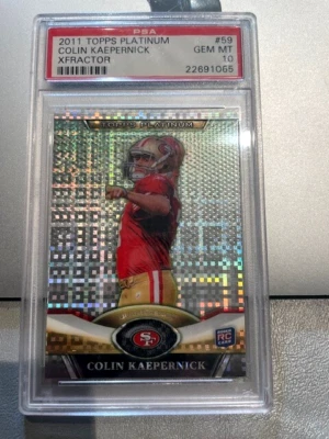 2011 Colin Kaepernick Topps Platinum Xfractor #59 PSA 10 - Image 1 of 2