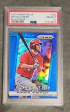 2013 PANINI PRIZM 302 BRYCE HARPER BLUE Rookie of the Year PSA 10 💎 PHILLIES  