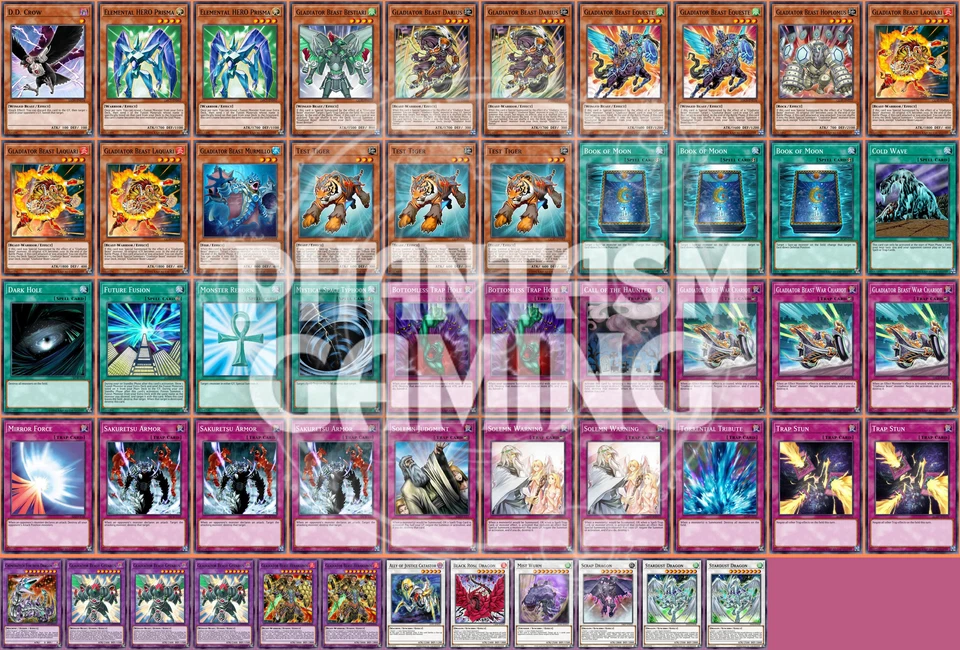 Gladiator Beast Deck Laquari Darius Heraklinos Test Tiger Yugioh - Image 1 of 1