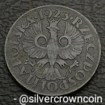 Poland WWII German Occupation Zinc 10 Groszy 1923 Struck 1941-44. Y#36. Coin. DD - Image 1 of 4