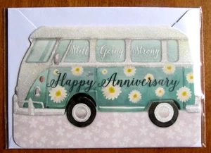 NOS Punch Studio Anniversary Greeting Card, Env. & Seal – Volkswagon Bus - Picture 1 of 8