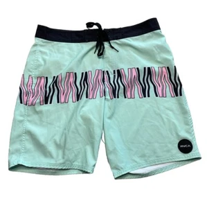 RVCA Herren 33 Classic Quickdry Schwimm Board Shorts Badehose türkis pink 9" - Bild 1 von 4