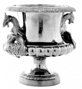 Eichholtz Antik Stil Barock Blumenvase Antik Silberfarben - Blumentopf Übertopf - Bild 1 von 1