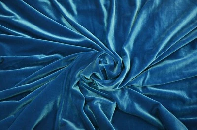 Stretch Velvet Fabric by the Yard | Velour Spandex for Apparel, Costume, Drape | - Image 1 of 4