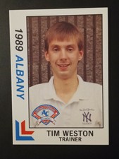 1989 Best Albany-Colonie Yankees Tim Weston #29 Trainer 