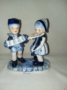 Holland Delf blau Figur Mann Frau Musical - Bild 1 von 12