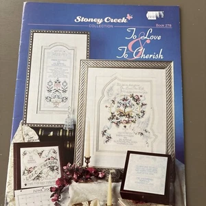 Stoney Creek Cross Stitch Pattern Book 278 "To Love and To Cherish 2001 - Picture 1 of 6