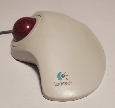 Logitech TrackMan Marble  Model: T-CH11 Trackball, 3 Button Mouse, USED, PS/2  - Image 1 of 4