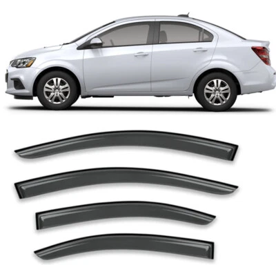 Window Wind Deflector Rain Guards Visor for 2012 - 2020 Chevrolet Sonic Sedan Foto 1 de 4