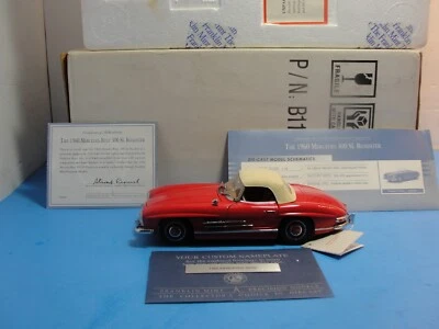 Franklin Mint 1960 Mercedes Benz 300SL Roadster 1:24 Scatola Originale & COA - Immagine 1 di 4