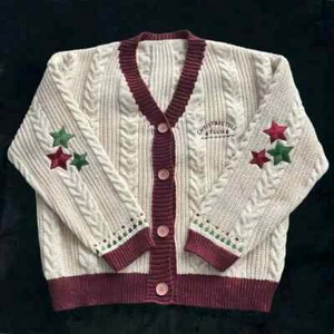 Cardigan Autumn Winter Knitted Cardigans with Embroidery Sweater Folklore Tops - Picture 1 of 19