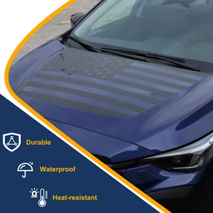 US Flag Style Car Hood Decal Vinyl Styling Sticker For Subaru Crosstrek 2024-25 - Picture 1 of 12