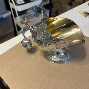 Vintage Silber Teller Zuckerschaufel mit Löffel Schaufel - Bild 1 von 8