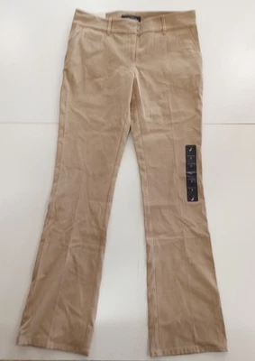 Womens Nautica Marine Fit Pants Khaki Flared Leg Hook & Eye Zip Pockets Sz 4 NWT - Image 1 of 4